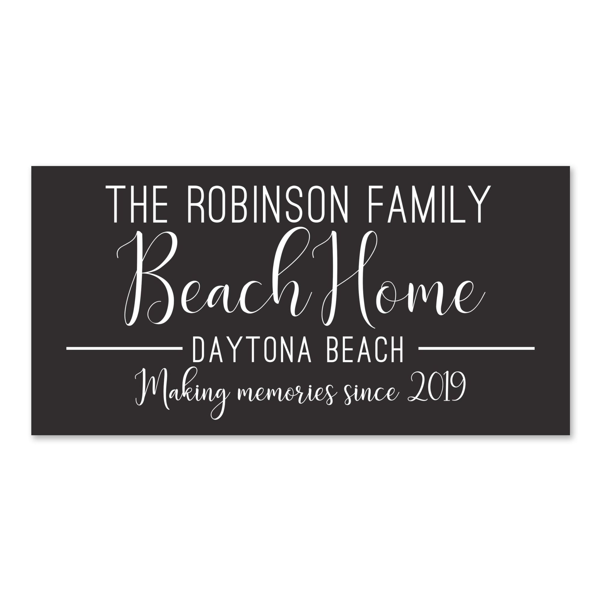 New Home Family Wall Decor Sign Gift - Beach Home - LifeSong Milestones