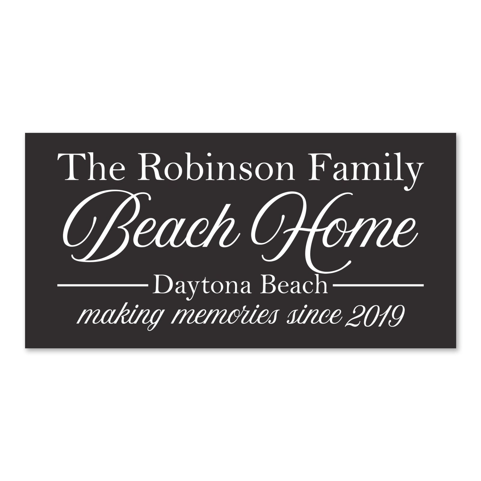 New Home Family Wall Decor Sign Gift - Beach Home - LifeSong Milestones