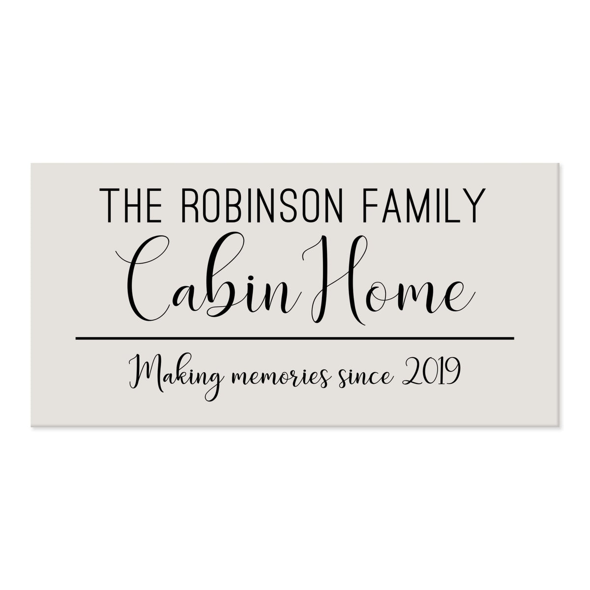 New Home Family Wall Decor Sign Gift - Cabin Home - LifeSong Milestones