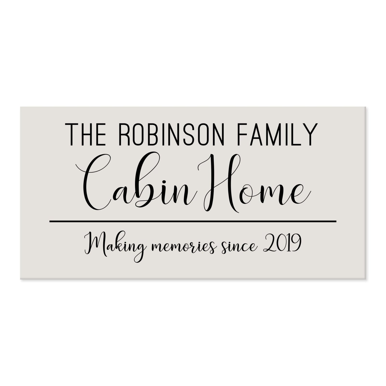 New Home Family Wall Decor Sign Gift - Cabin Home - LifeSong Milestones