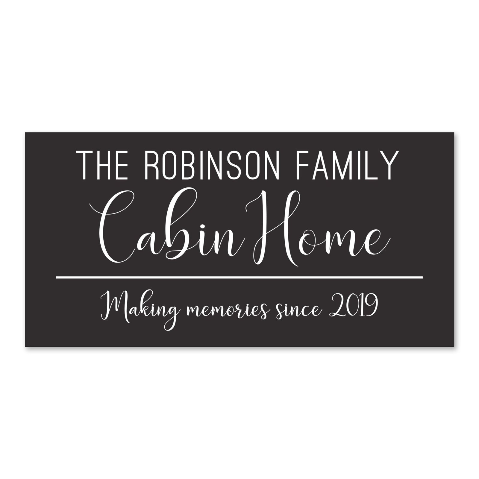 New Home Family Wall Decor Sign Gift - Cabin Home - LifeSong Milestones