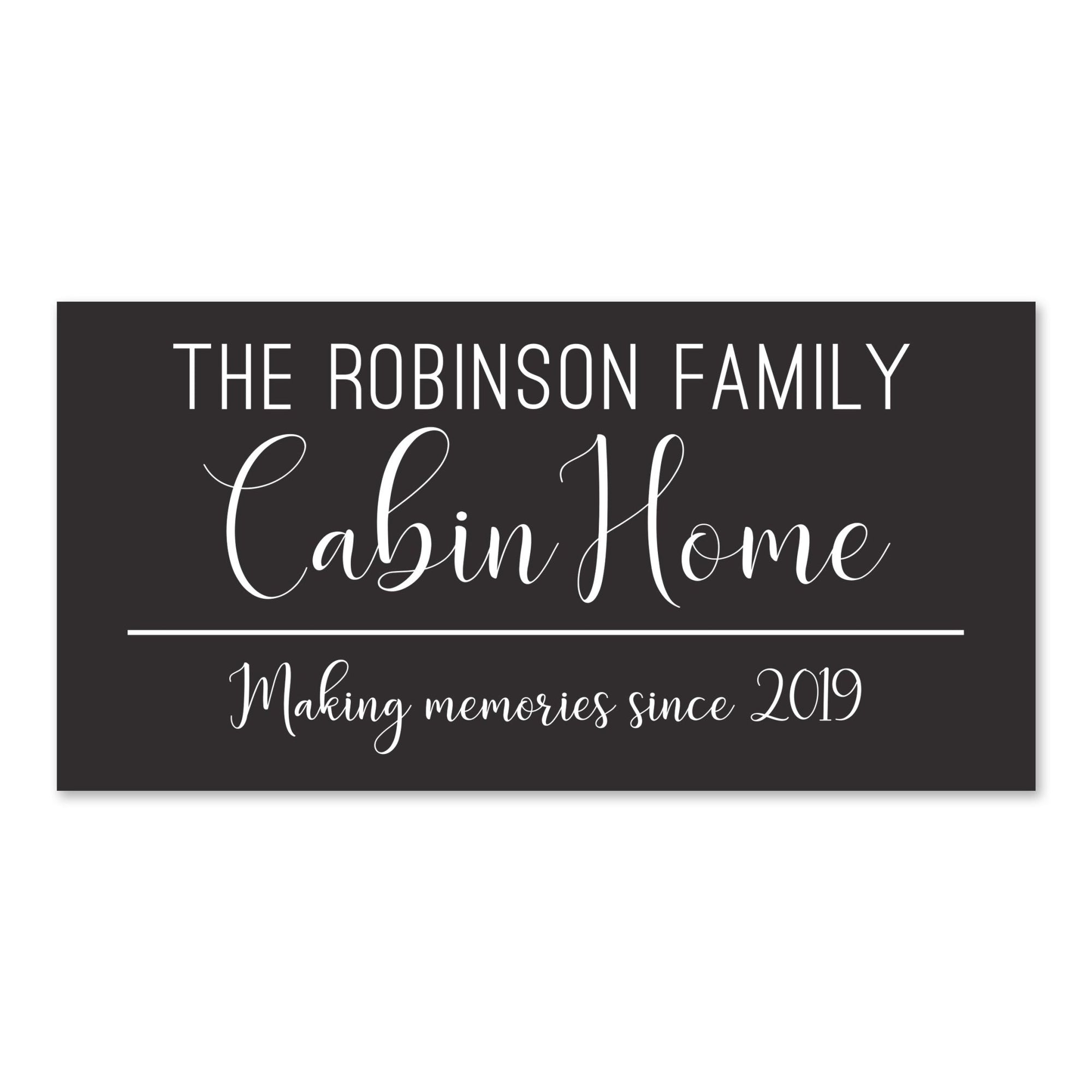 New Home Family Wall Decor Sign Gift - Cabin Home - LifeSong Milestones