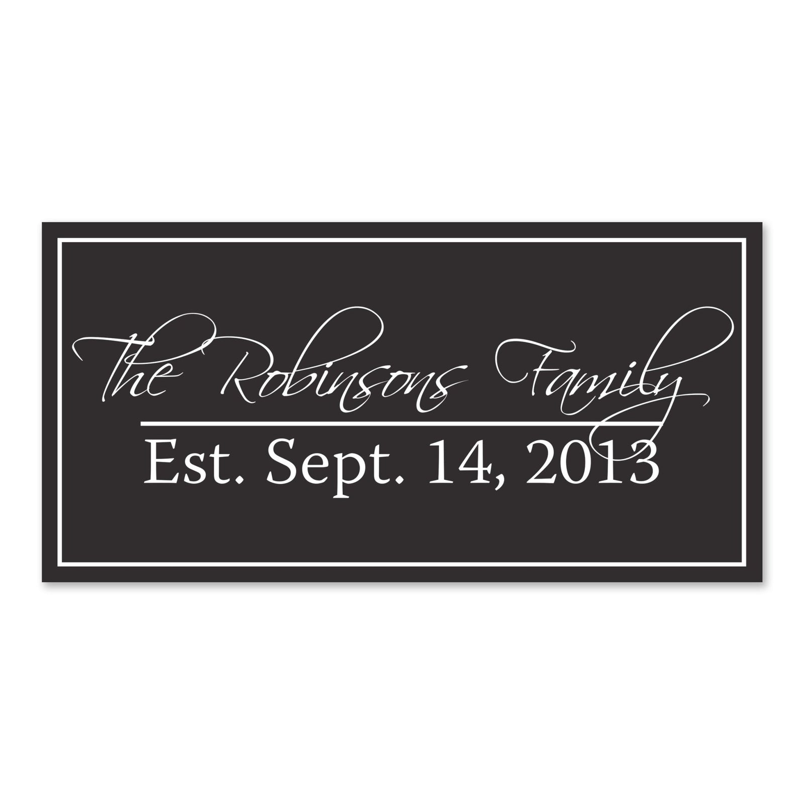 New Home Family Wall Decor Sign Gift - Established (Black) - LifeSong Milestones