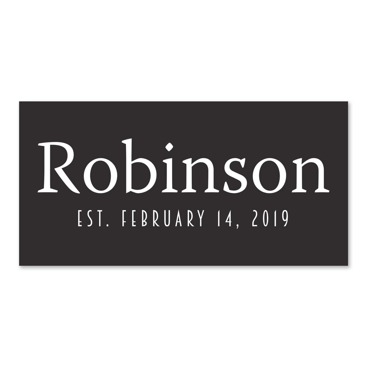 New Home Family Wall Decor Sign Gift - Established (Black) - LifeSong Milestones