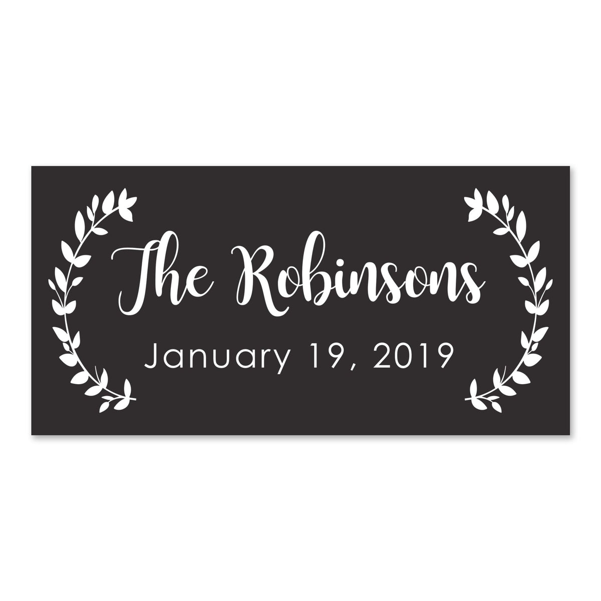 New Home Family Wall Decor Sign Gift - Established (Black) - LifeSong Milestones