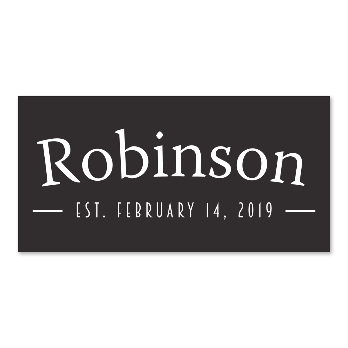 New Home Family Wall Decor Sign Gift - Established (Black) - LifeSong Milestones