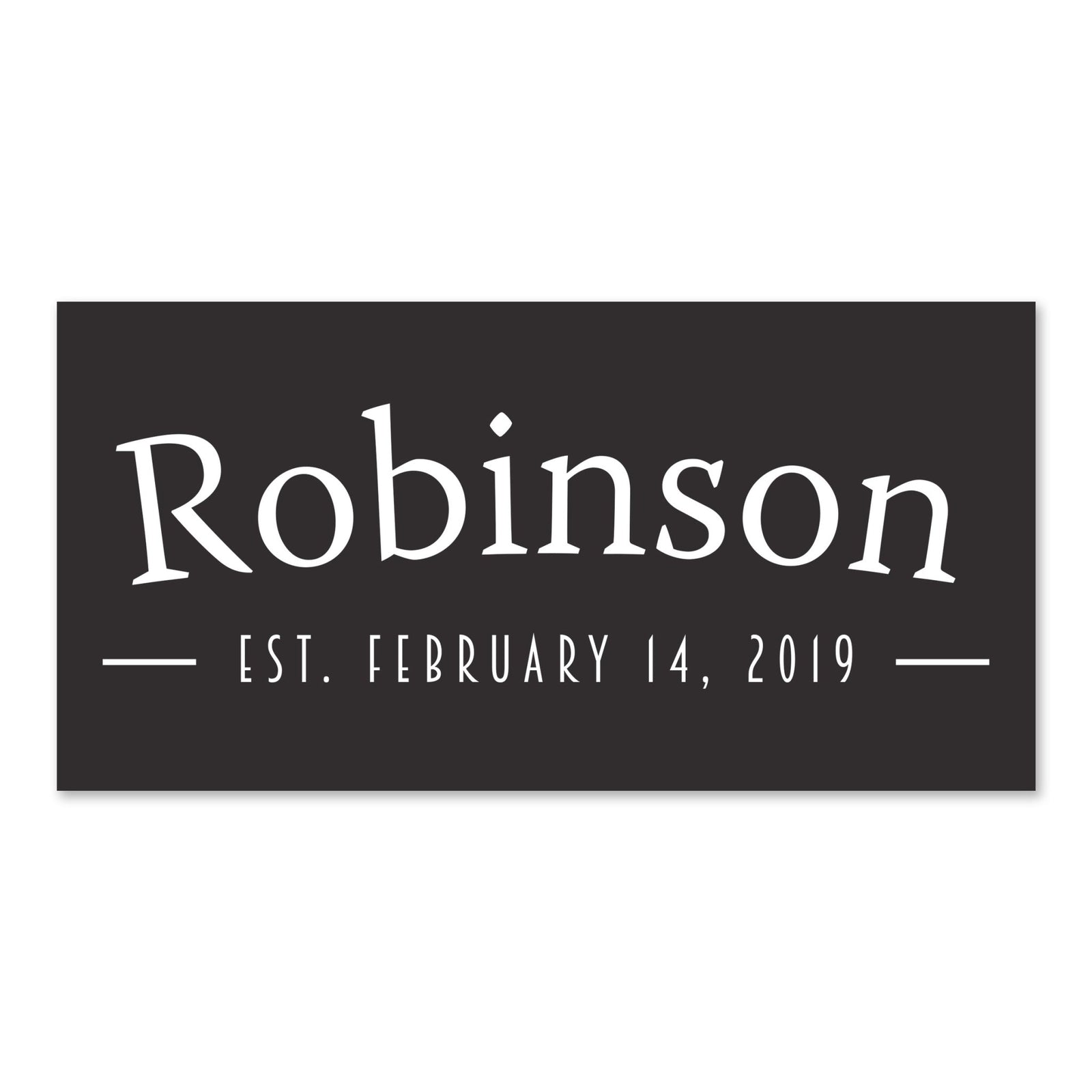 New Home Family Wall Decor Sign Gift - Established (Black) - LifeSong Milestones
