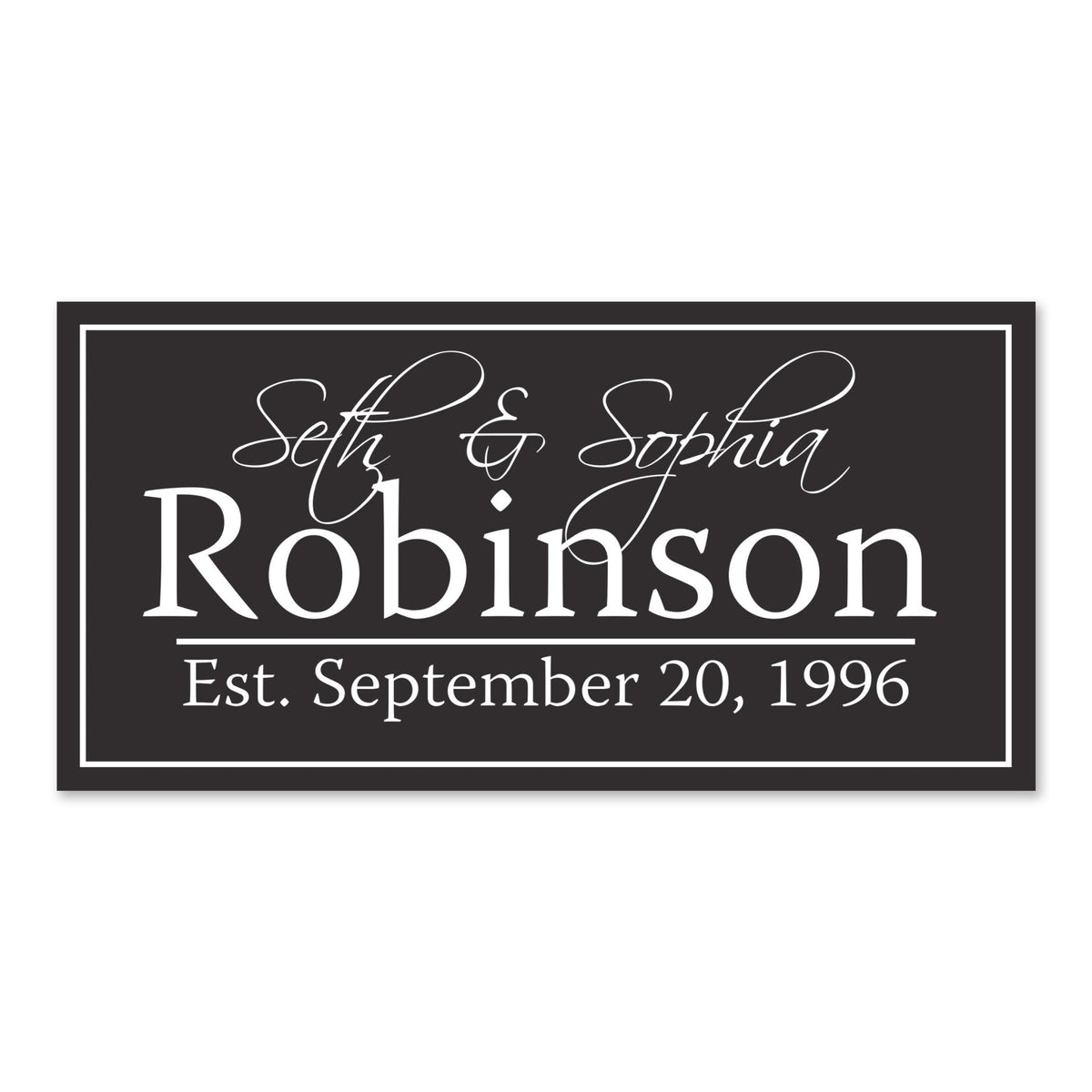 New Home Family Wall Decor Sign Gift - Established (Black) - LifeSong Milestones