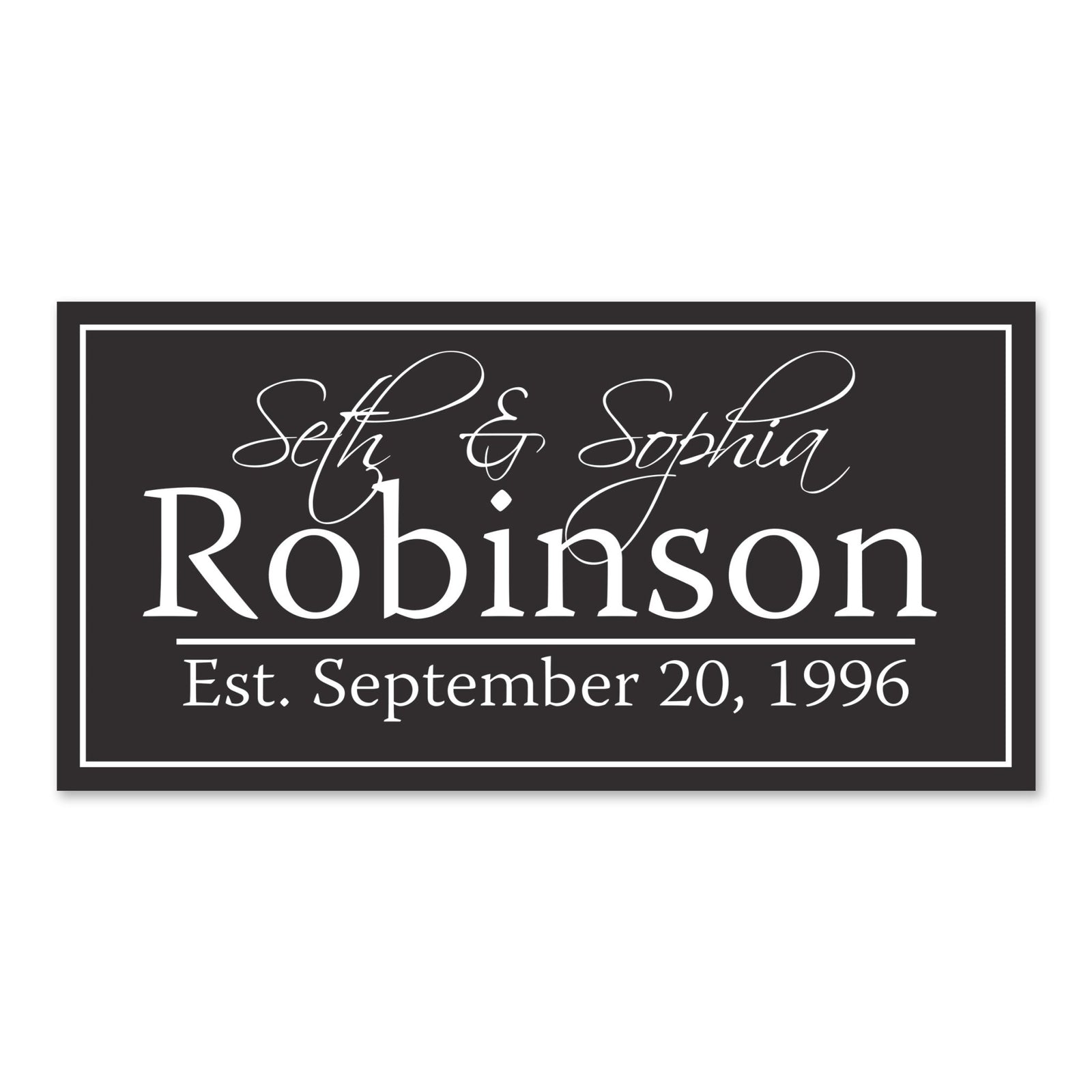 New Home Family Wall Decor Sign Gift - Established (Black) - LifeSong Milestones