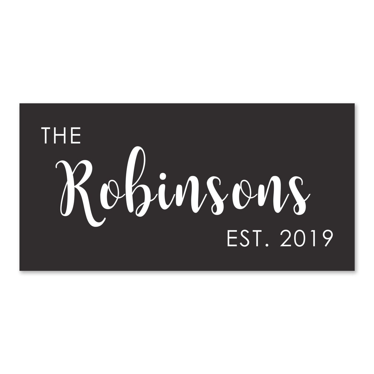 New Home Family Wall Decor Sign Gift - Established (Black) - LifeSong Milestones