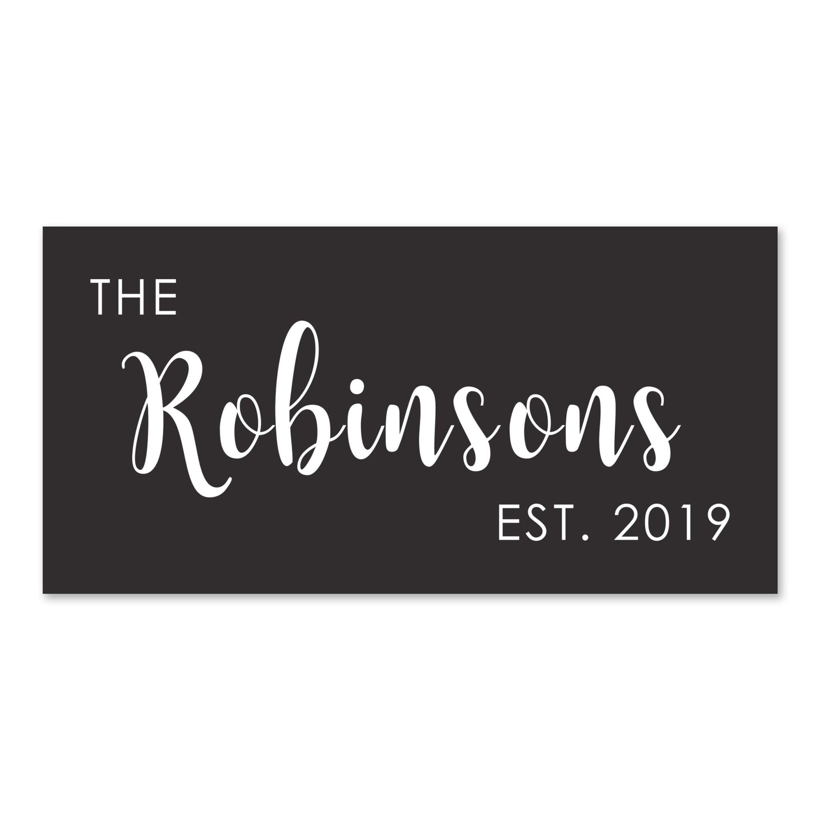 New Home Family Wall Decor Sign Gift - Established (Black) - LifeSong Milestones