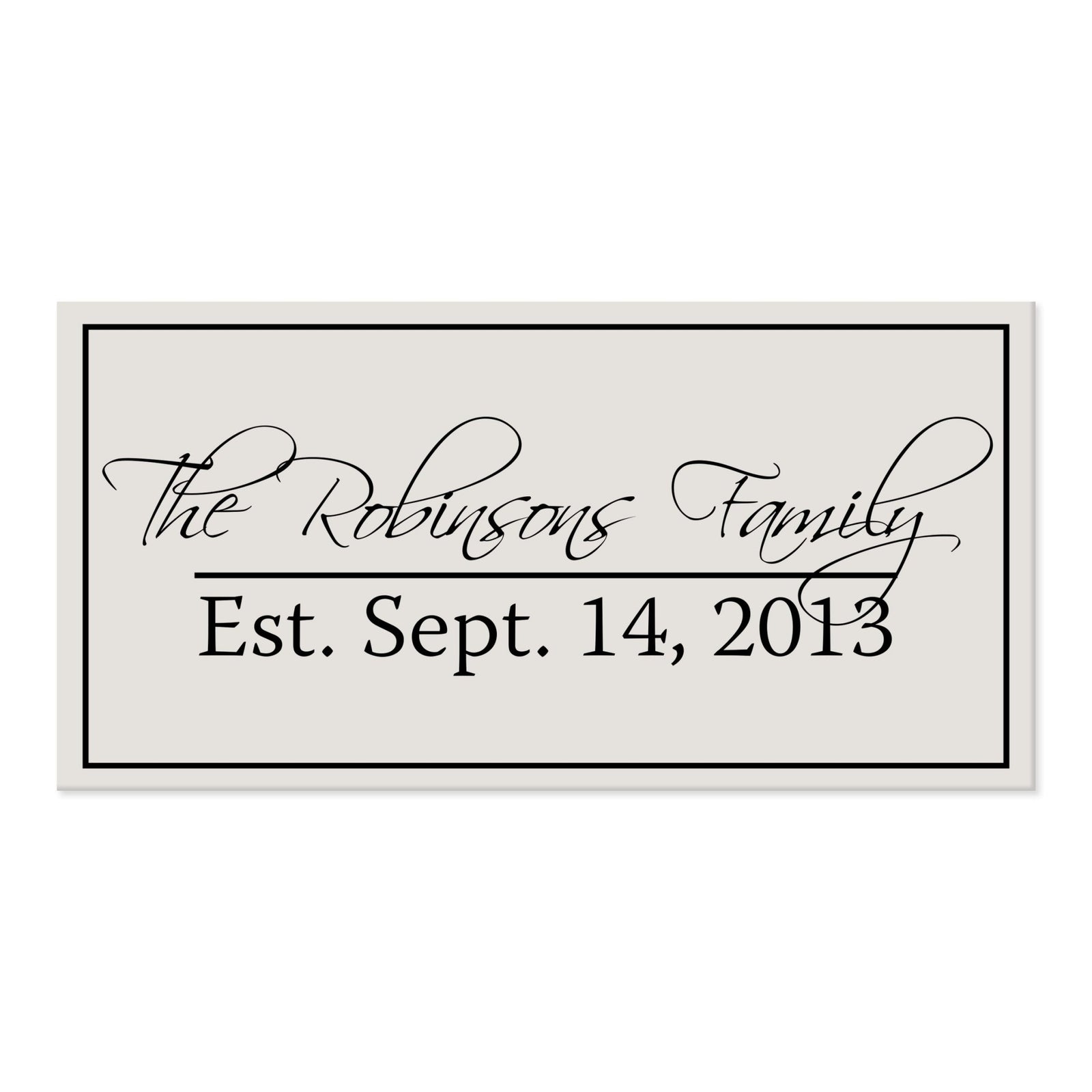New Home Family Wall Decor Sign Gift - Established (White) - LifeSong Milestones