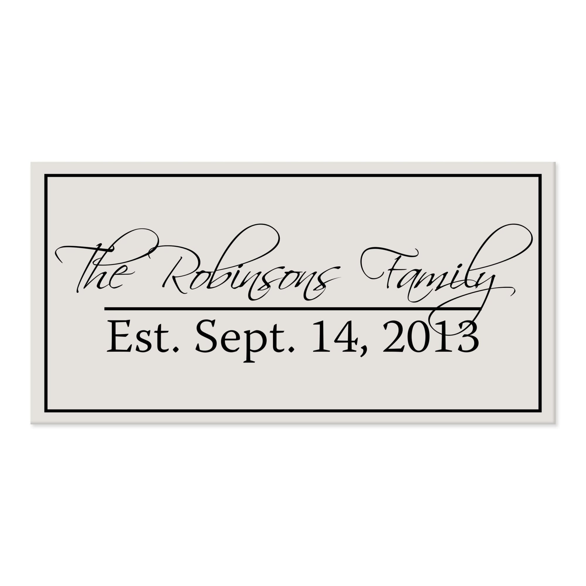 New Home Family Wall Decor Sign Gift - Established (White) - LifeSong Milestones