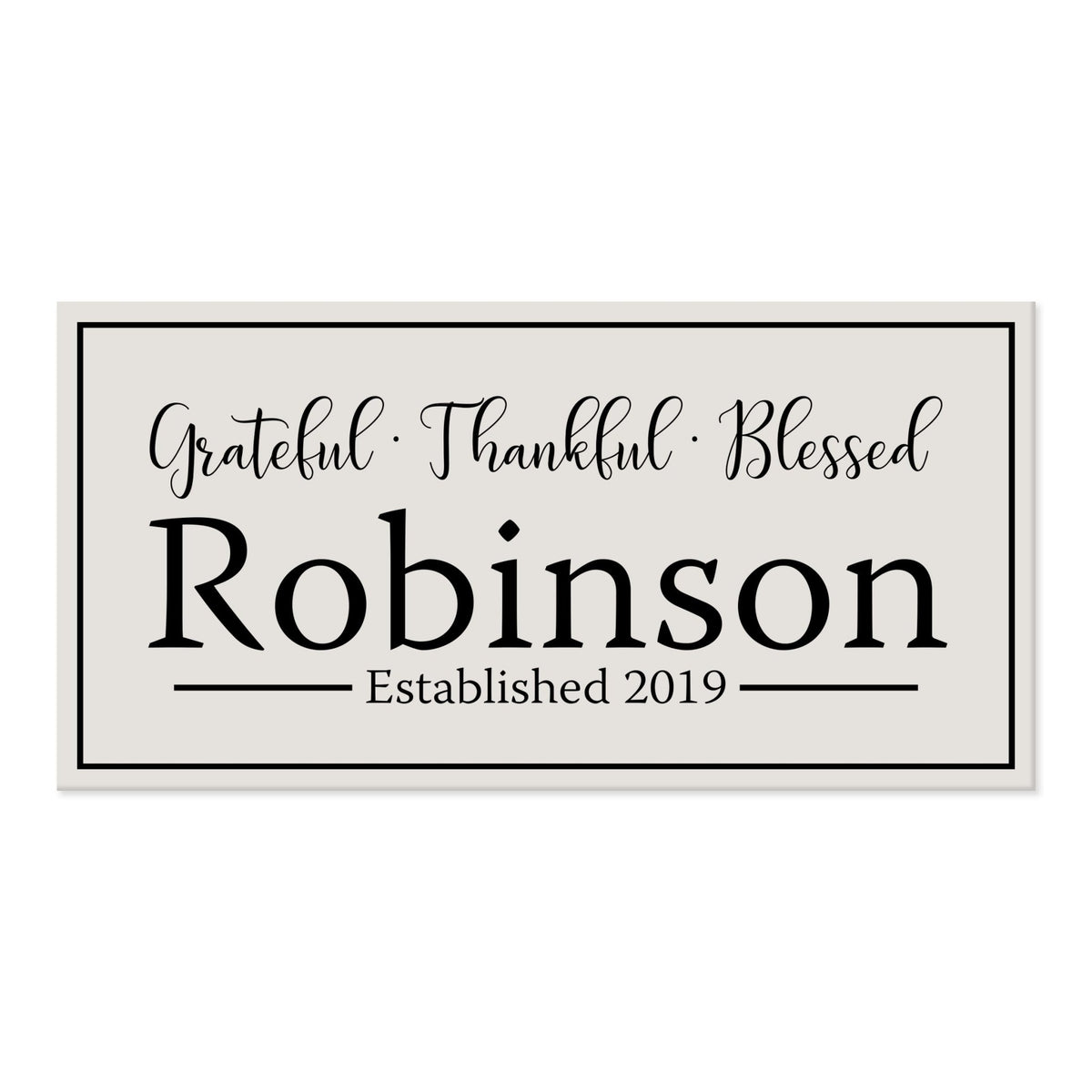 New Home Family Wall Decor Sign Gift - Grateful Thankful Blessed - LifeSong Milestones