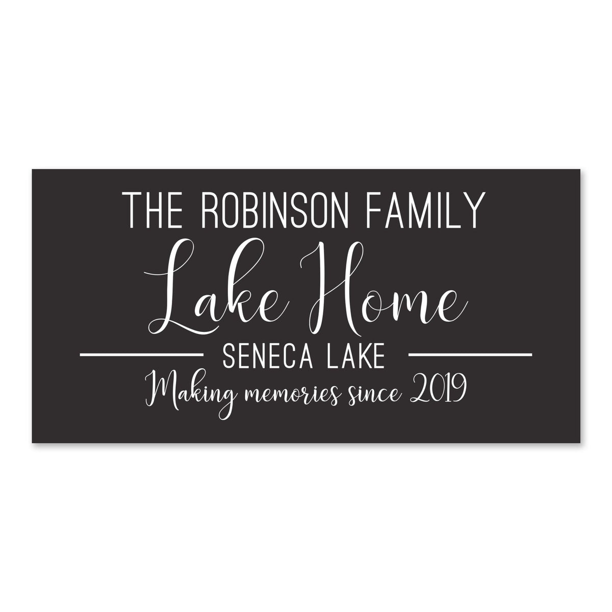 New Home Family Wall Decor Sign Gift - Lake Home - LifeSong Milestones