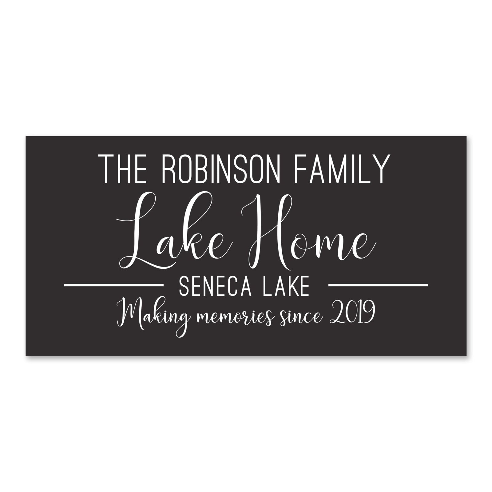New Home Family Wall Decor Sign Gift - Lake Home - LifeSong Milestones