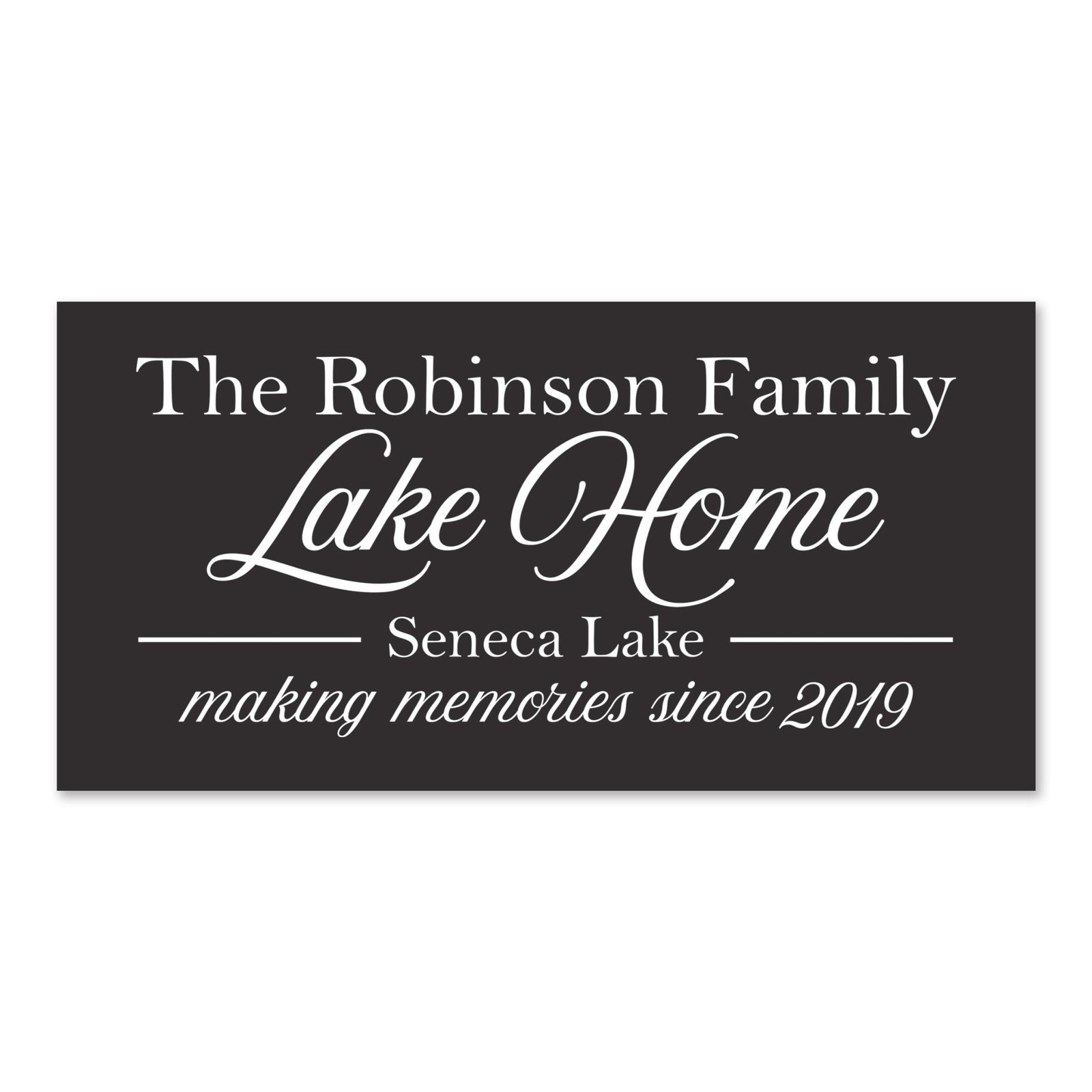 New Home Family Wall Decor Sign Gift - Lake Home - LifeSong Milestones