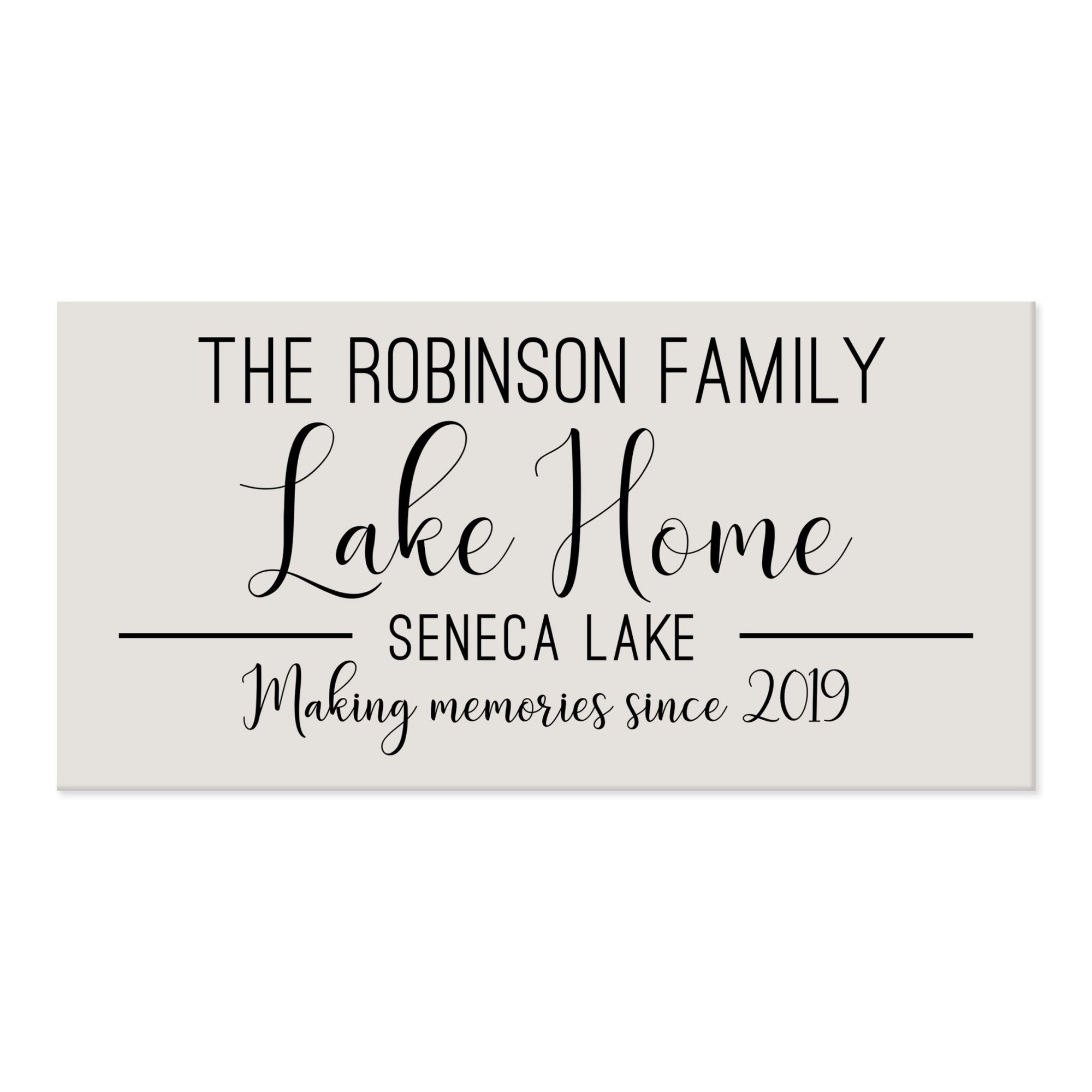 New Home Family Wall Decor Sign Gift - Lake Home - LifeSong Milestones