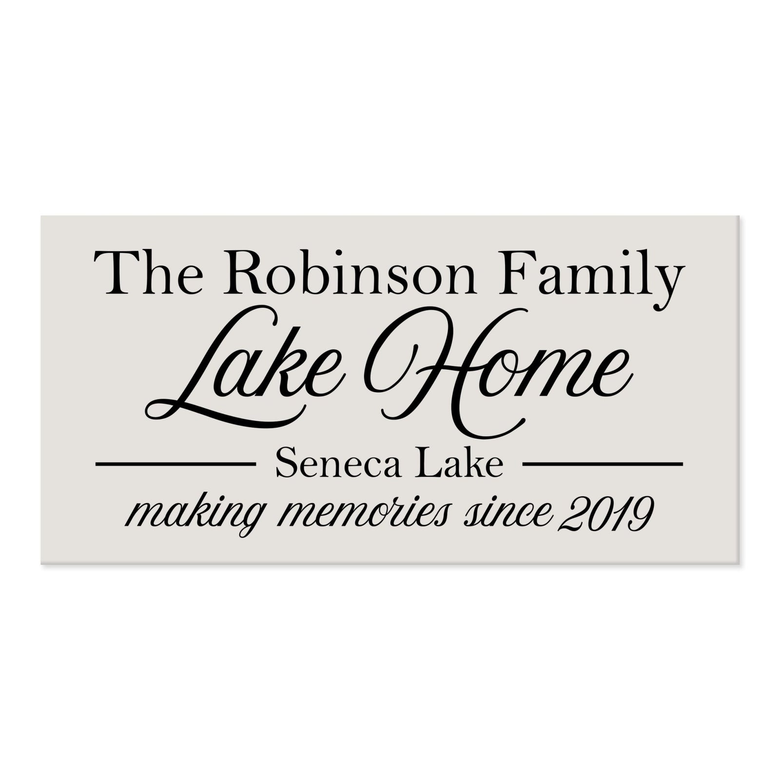 New Home Family Wall Decor Sign Gift - Lake Home - LifeSong Milestones