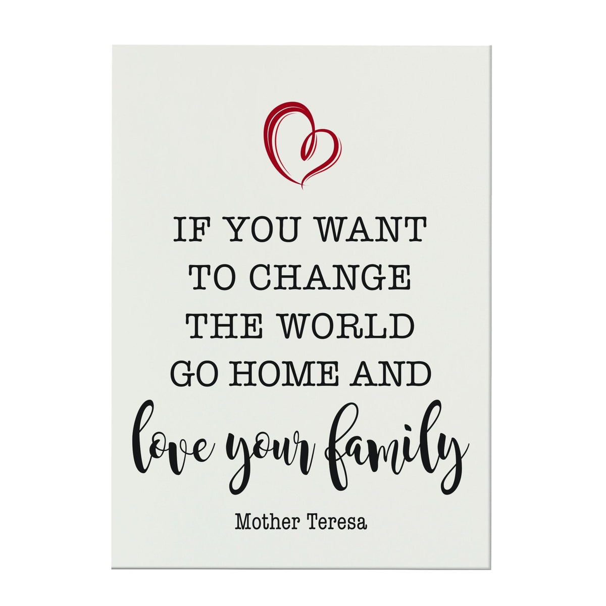 New Home Family Wall Decor Sign Gift - Love Your Family - LifeSong Milestones