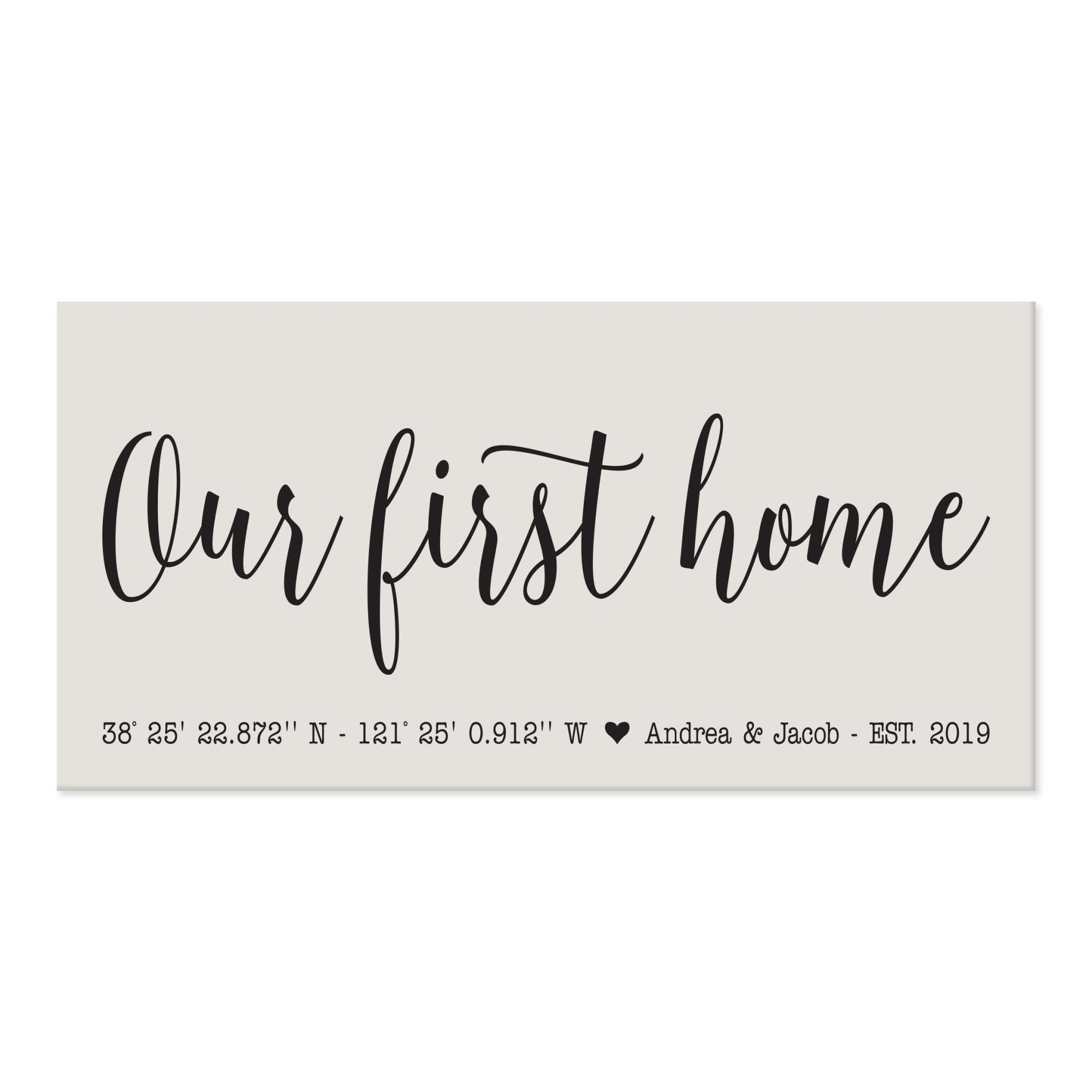 New Home Family Wall Decor Sign Gift - Our First Home - LifeSong Milestones