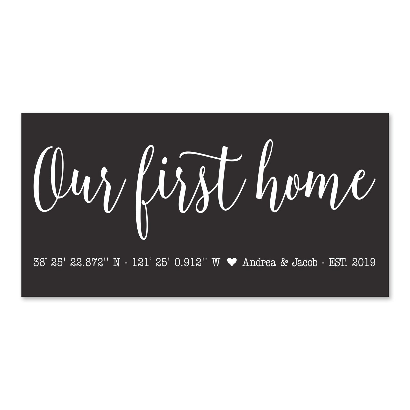 New Home Family Wall Decor Sign Gift - Our First Home - LifeSong Milestones