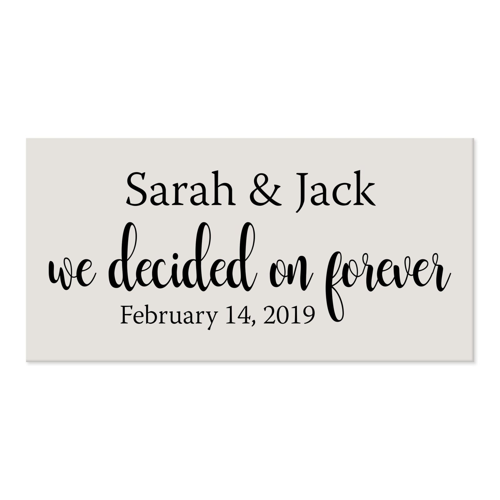 New Home Family Wall Decor Sign Gift - We Decided Forever - LifeSong Milestones