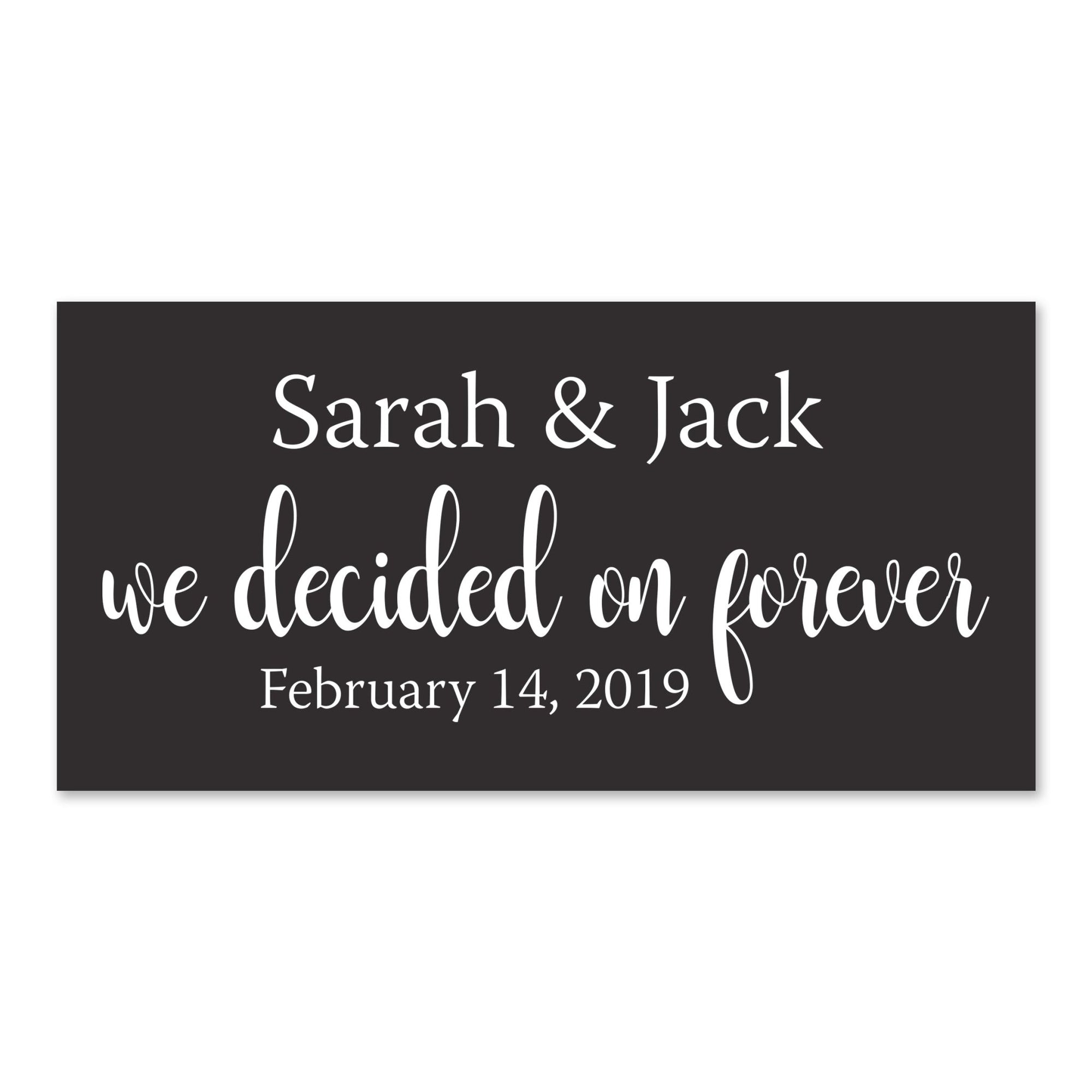 New Home Family Wall Decor Sign Gift - We Decided Forever - LifeSong Milestones