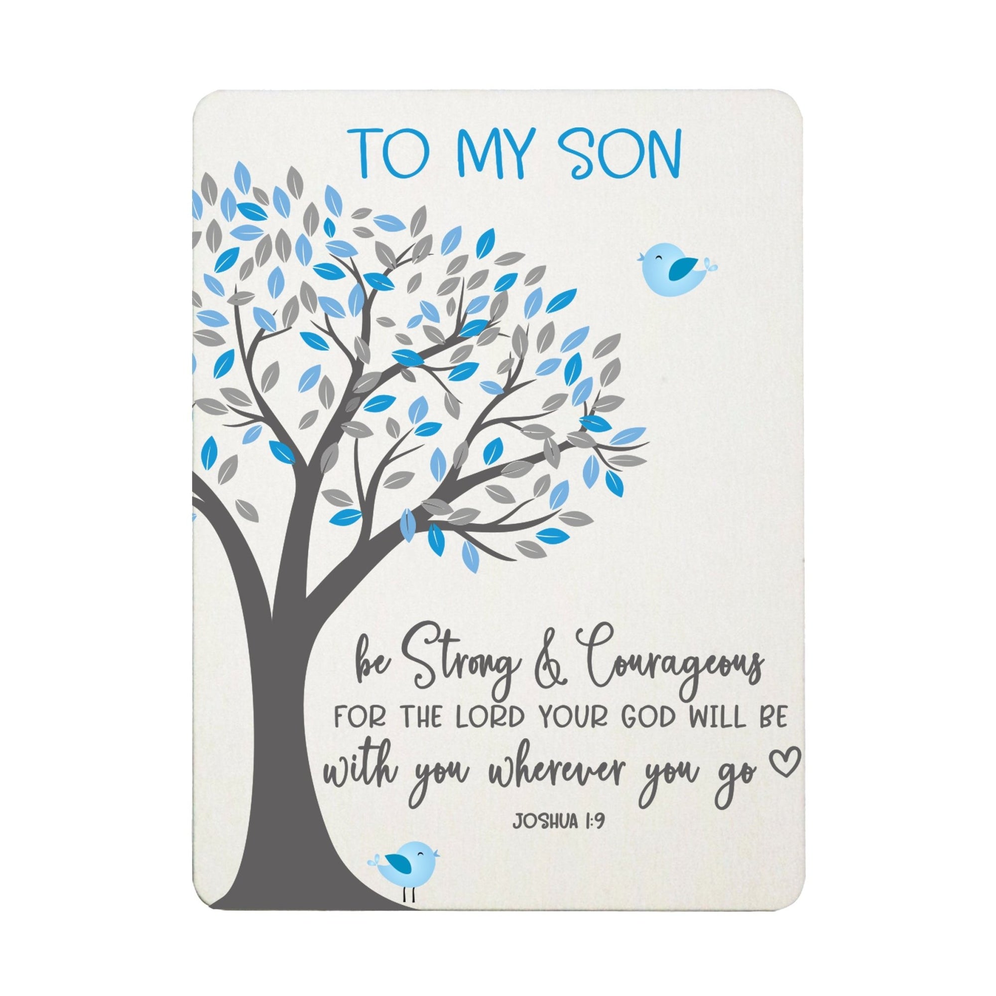 Newborn Baby Scripture Magnet for Fridge - Strong & Courageous - LifeSong Milestones