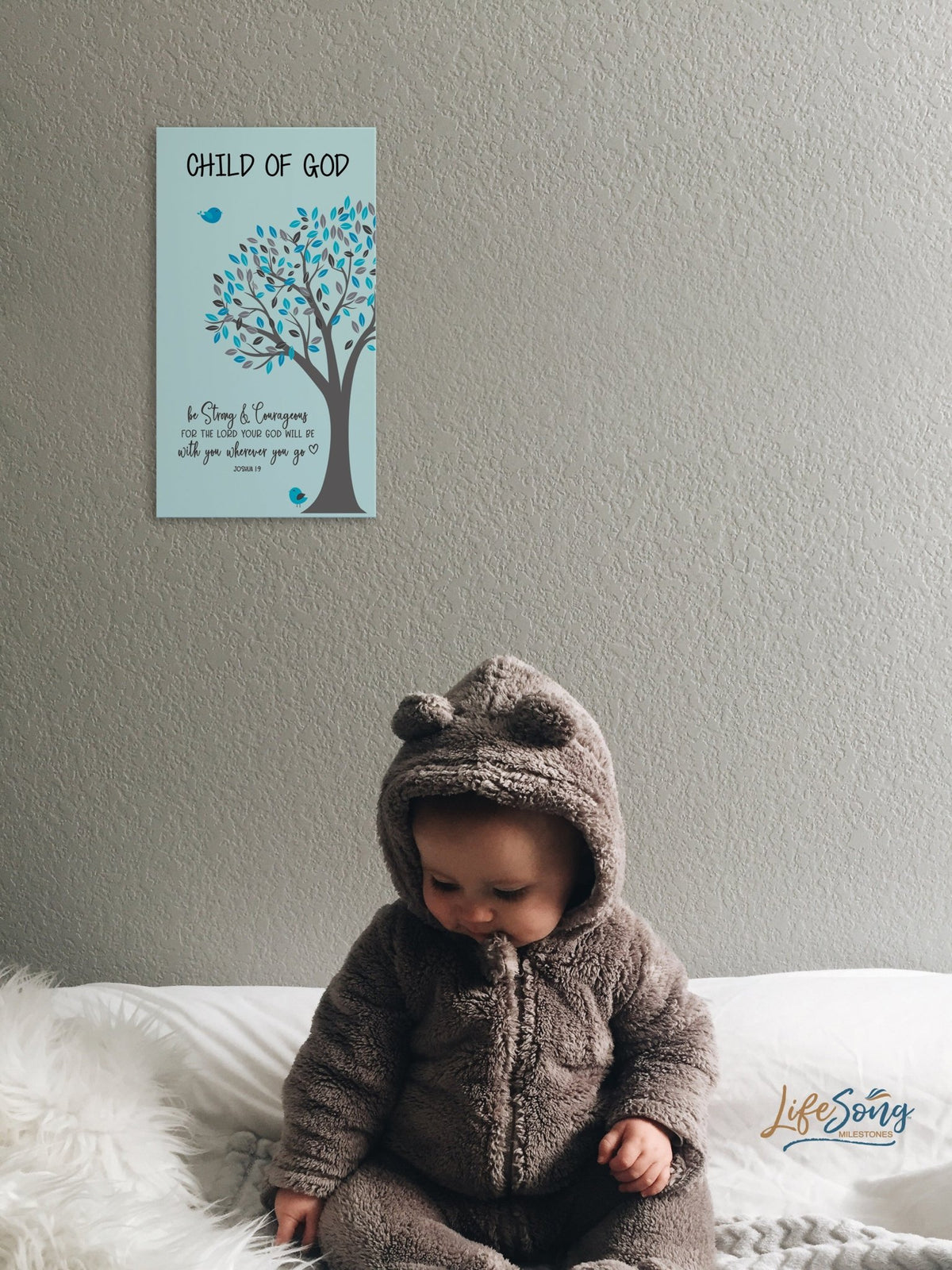 Nursery Decor Wall Sign 8"x16" - LifeSong Milestones