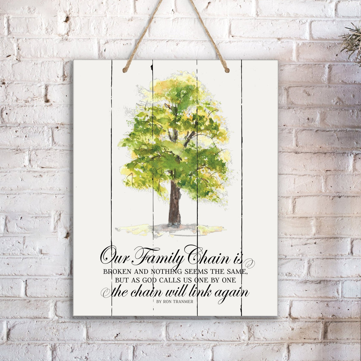 Our Family Chain Vintage-Inspired Wall Hanging Memorial Rope Sign Sympathy Gift Idea - LifeSong Milestones