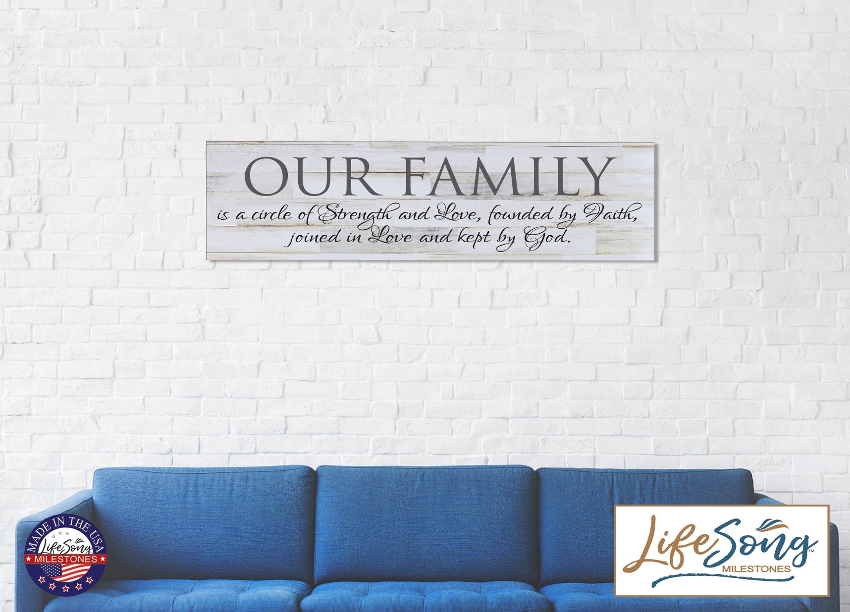 Our Family Is A Circle of Strength Decorative Wall Sign - LifeSong Milestones