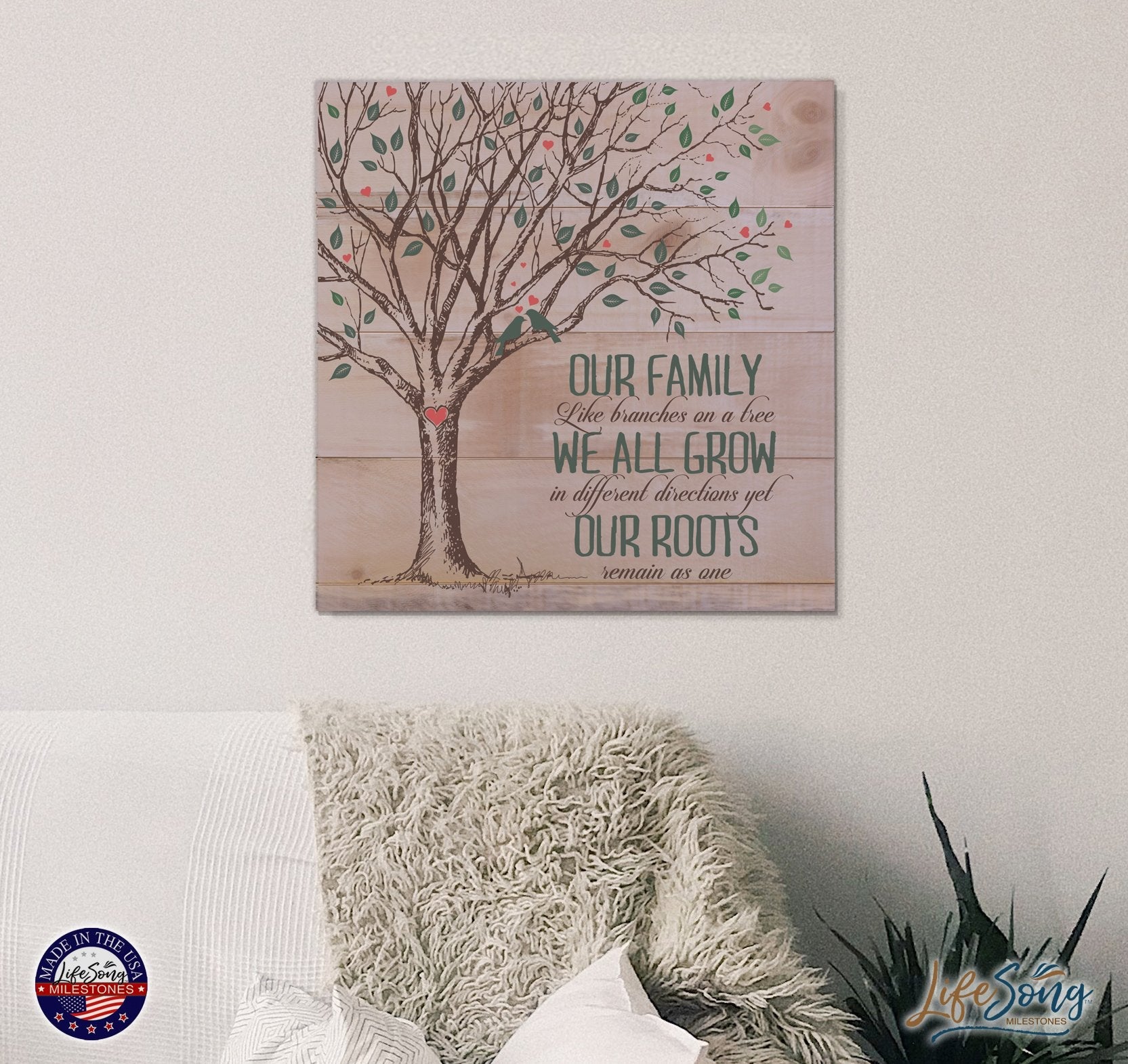 Pallet Art Family Home Decor Wall Plaque - Our Family - LifeSong Milestones