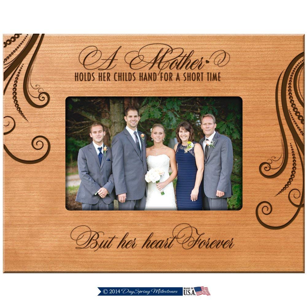 Parent Wedding Picture Frame - A Mother Holds Her Heart Forever - LifeSong Milestones