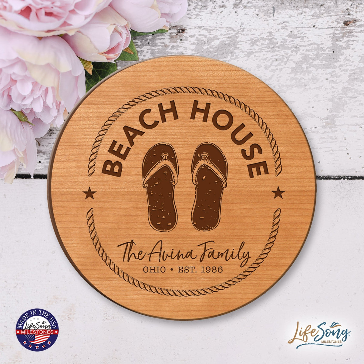 Personalize Beach House Lazy Susan - LifeSong Milestones