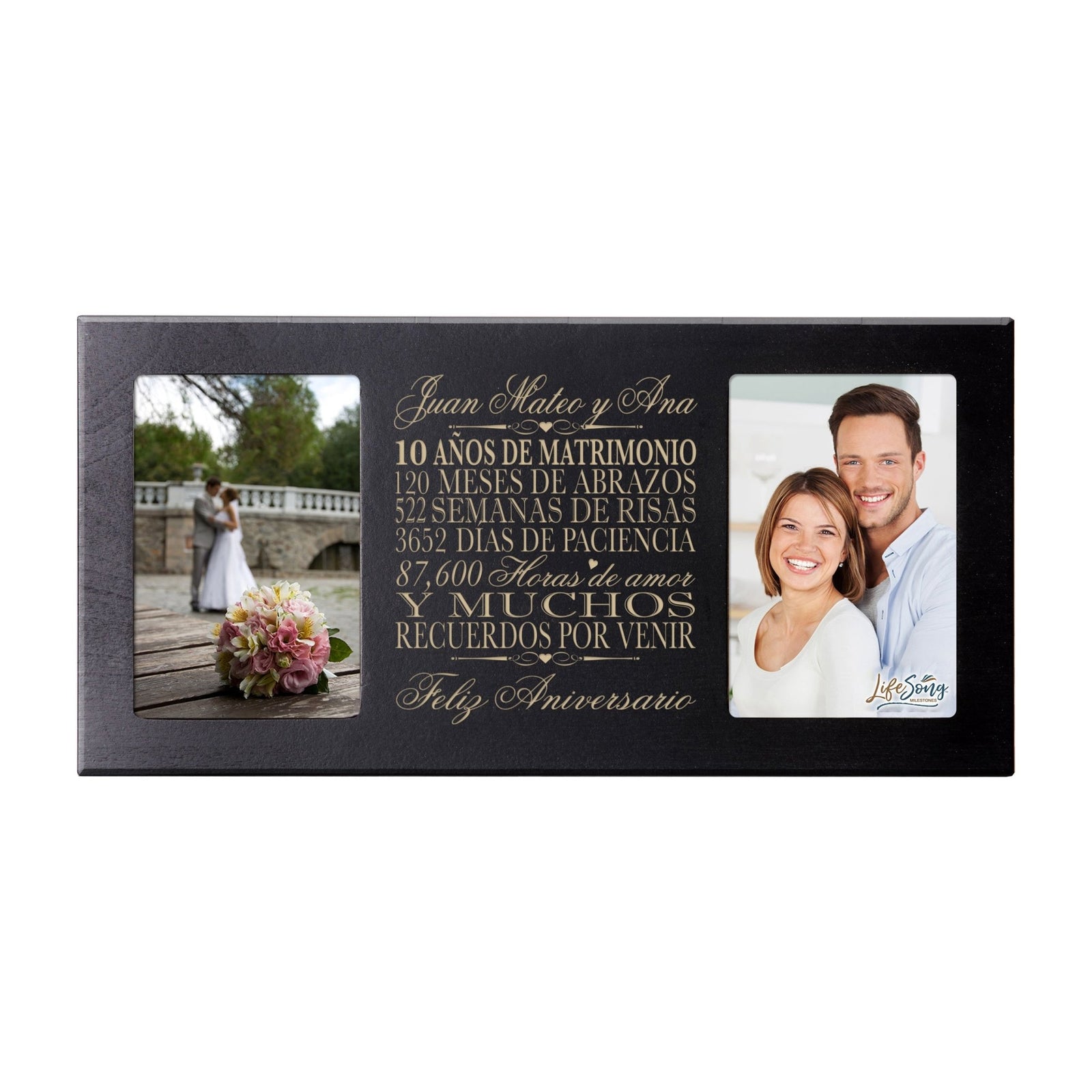 Lifesong Milestones Personalized 10th Wedding Anniversary Spanish Picture Frame