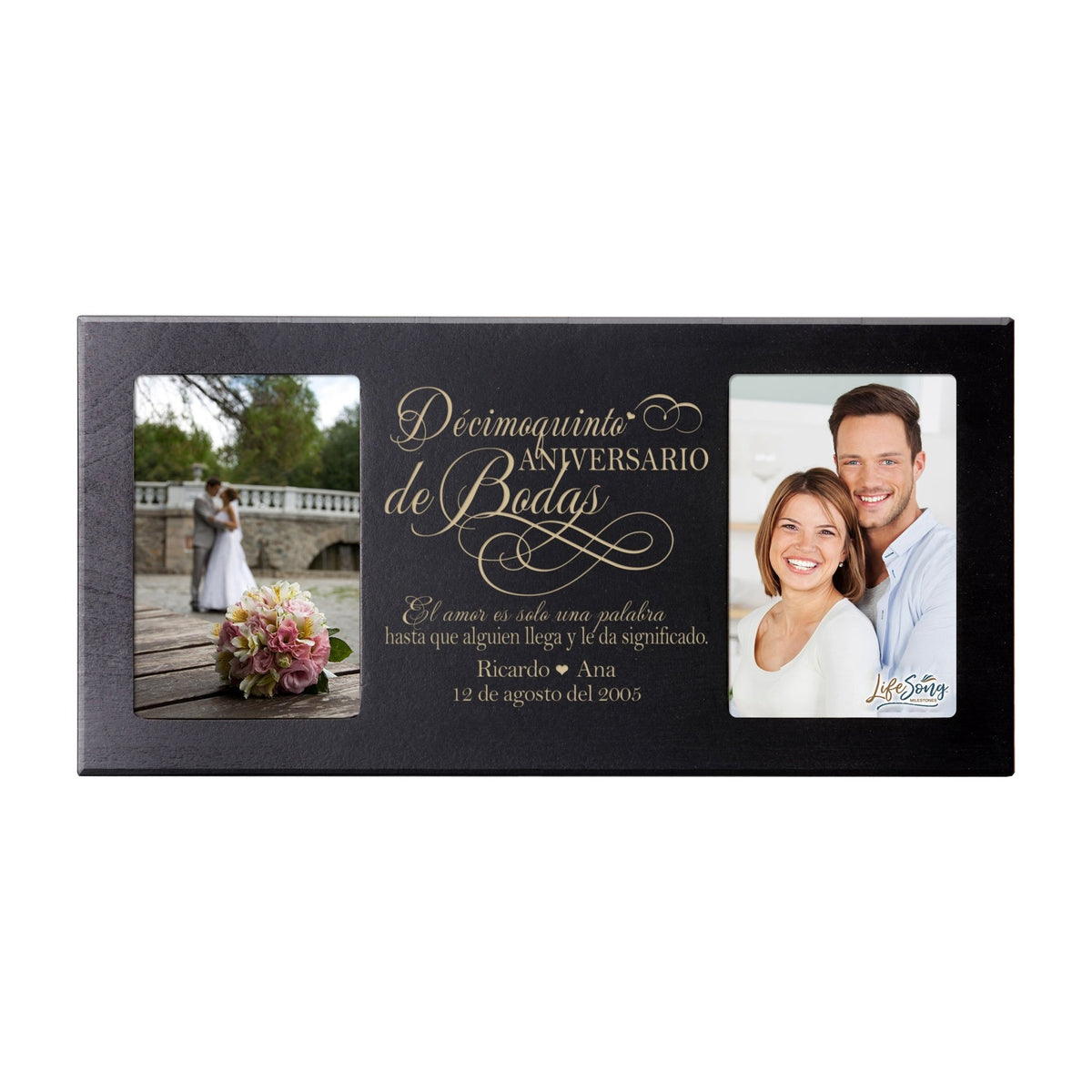Lifesong Milestones Personalized Couples 15th Wedding Anniversary Spanish Picture Frame Home Decor