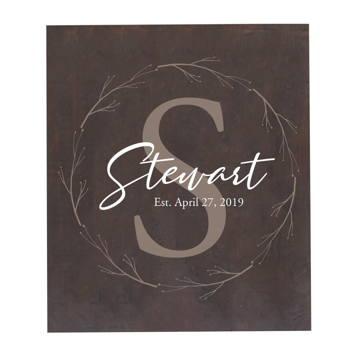 Personalized 18x21 Modern Family Established Wooden Pallet Wall Art Home Decoration - Stewart (S) - LifeSong Milestones
