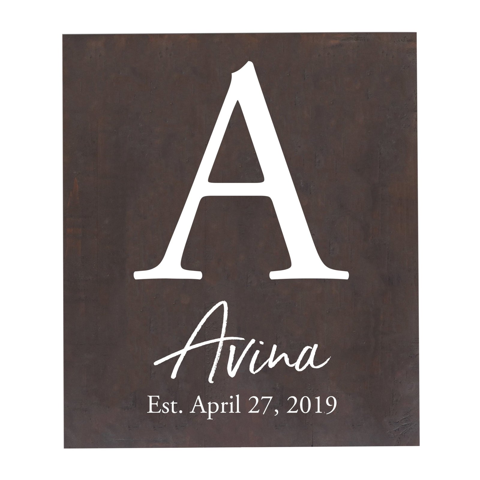 Personalized 18x21 Modern Family Established Wooden Pallet Wall Art Home Decoration - The Avina - LifeSong Milestones