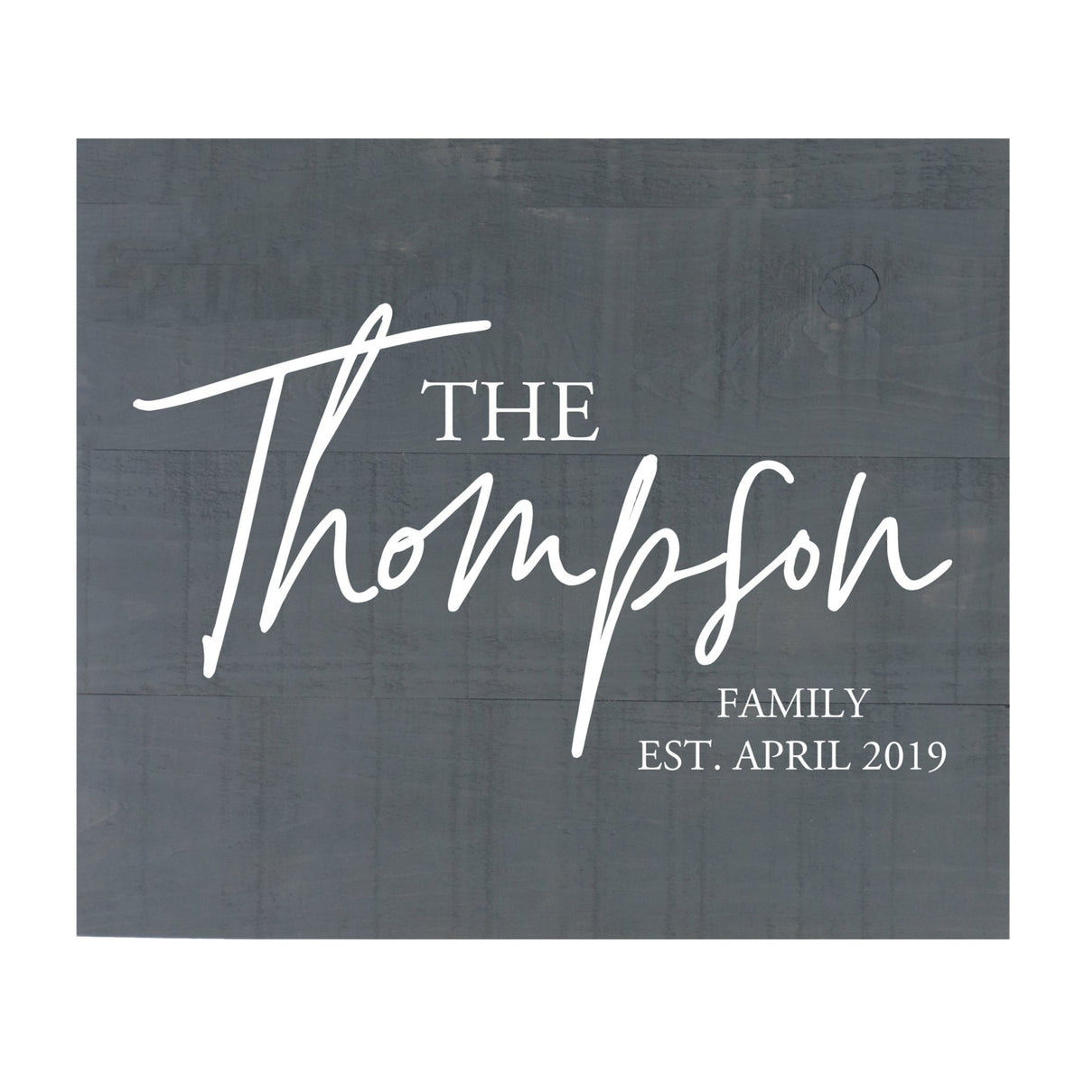 Personalized 18x21 Modern Family Established Wooden Pallet Wall Art Home Decoration - The Thompson - LifeSong Milestones
