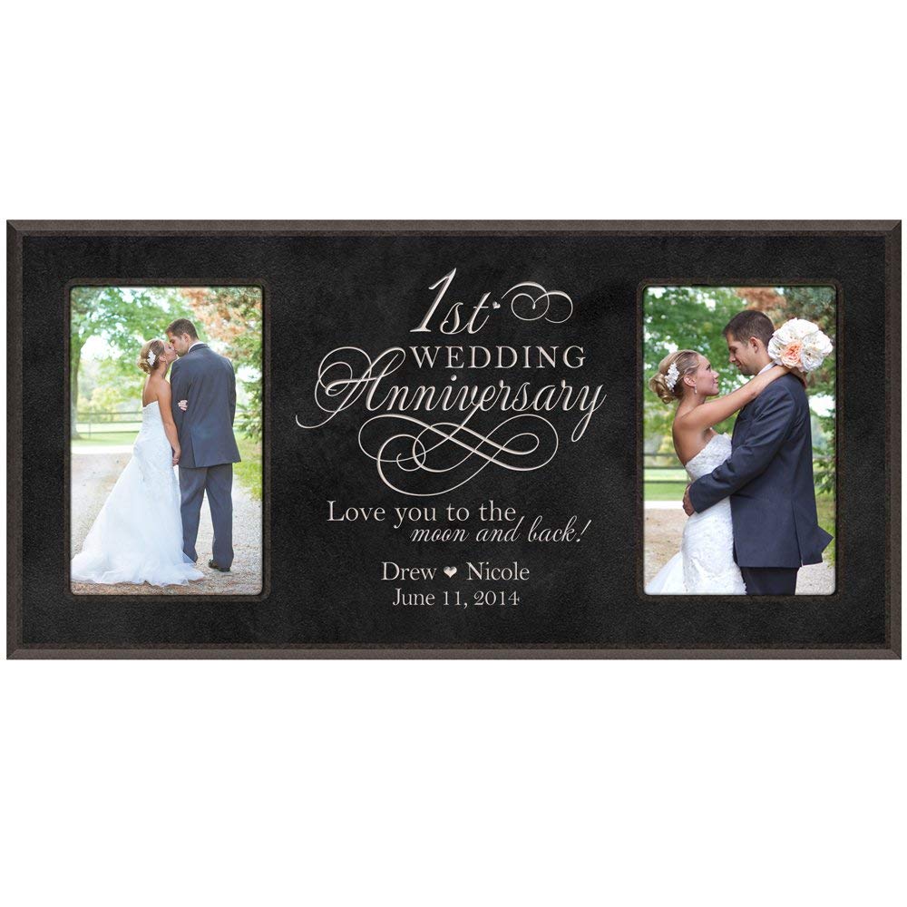 Lifesong Milestones Unique Picture Frame for Couples 1st Wedding Anniversary Present