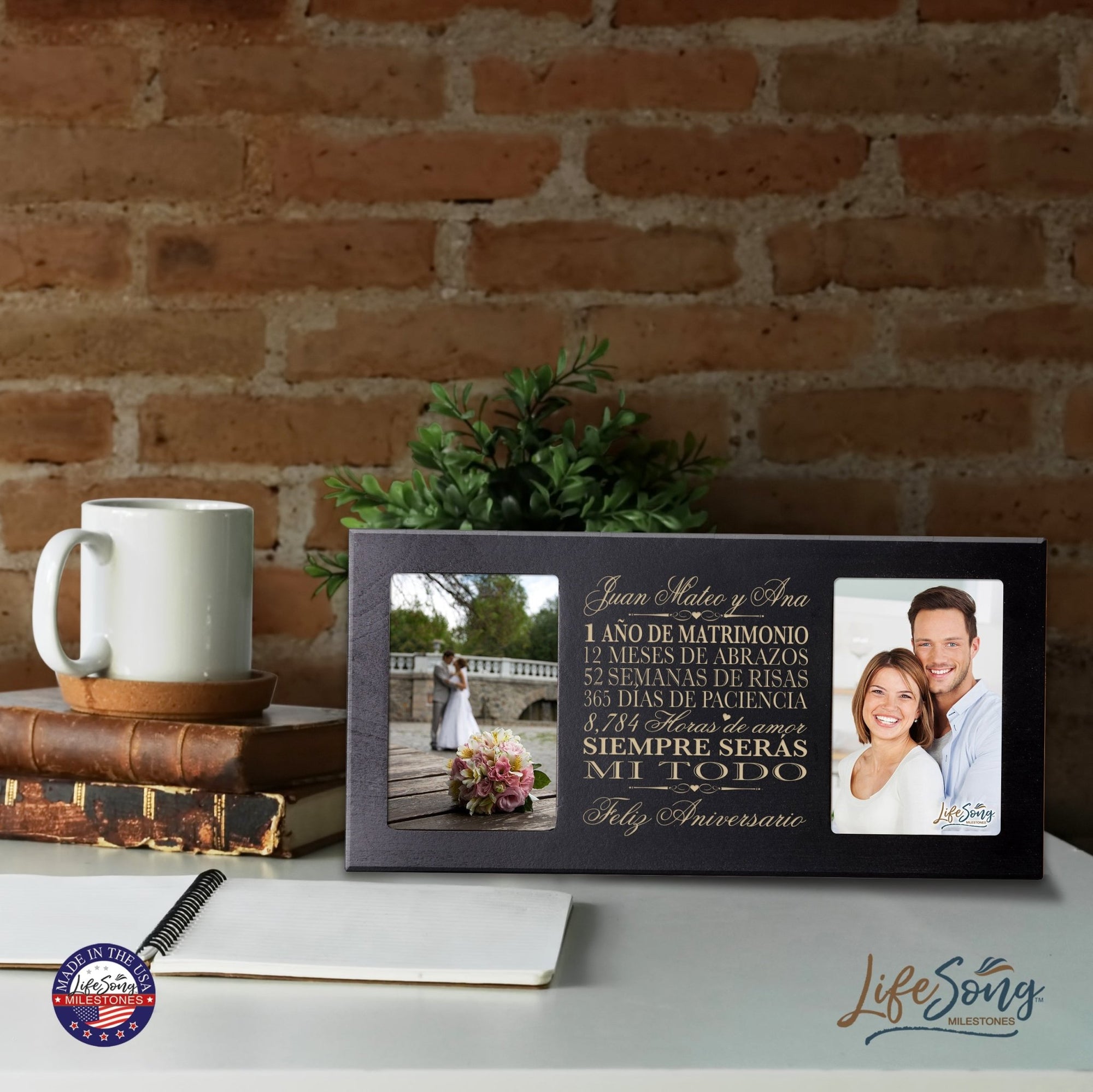 Lifesong Milestones Personalized 1st Wedding Anniversary Spanish Picture Frame
