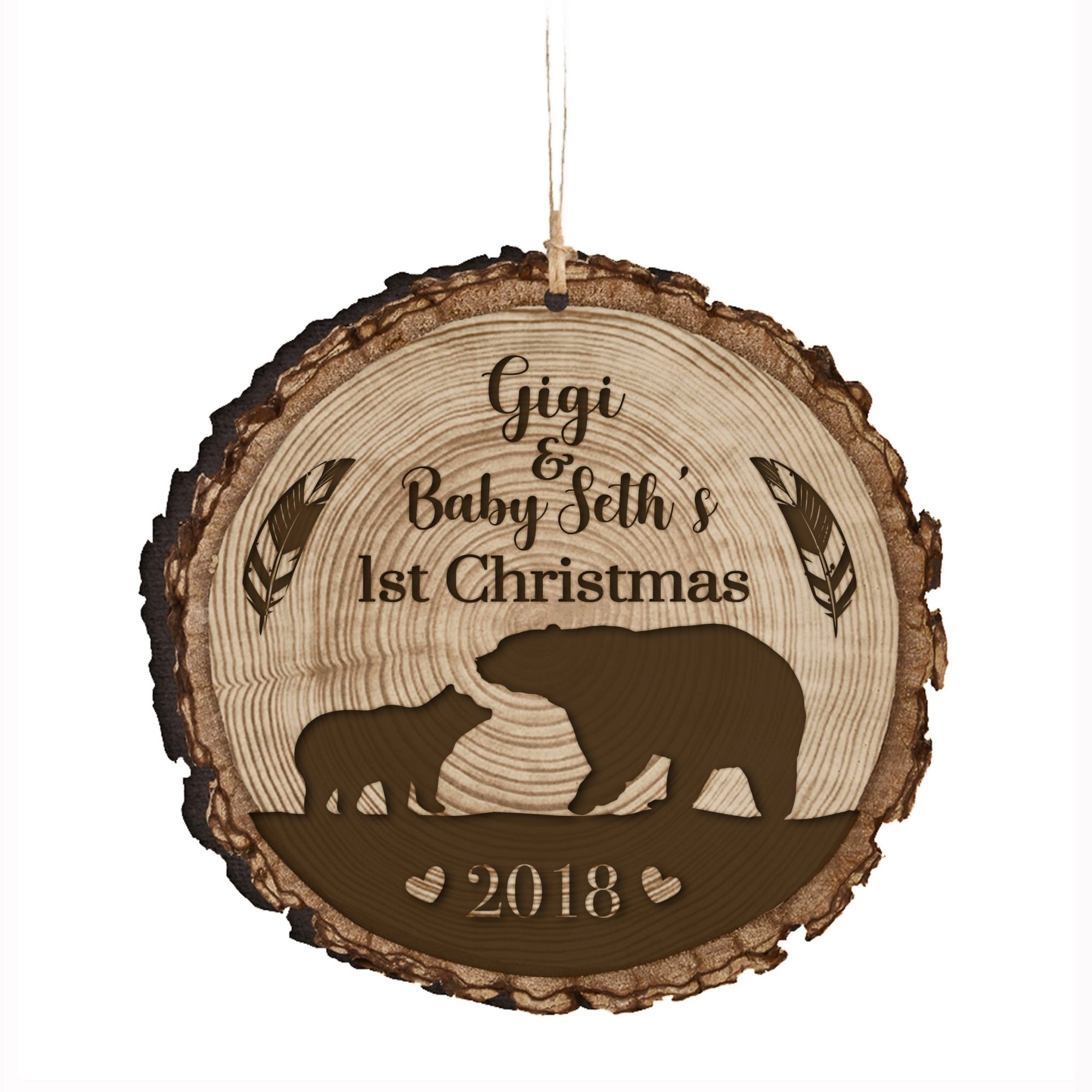 Personalized 1st Christmas Bear Ornaments - LifeSong Milestones