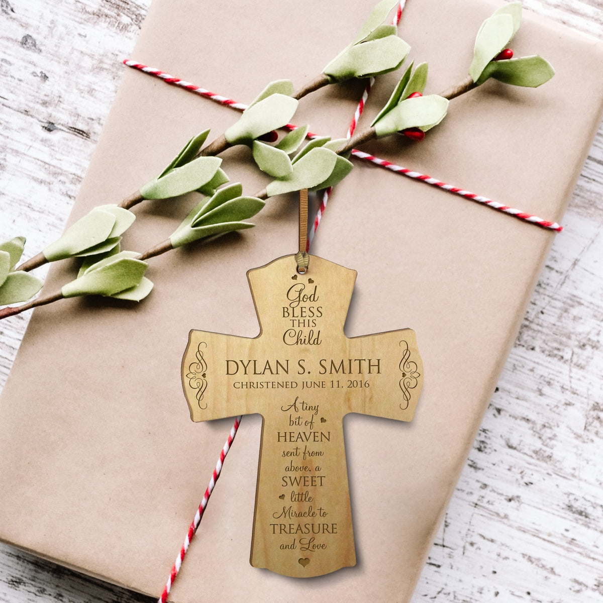 Personalized 1st Holy Communion Wall Cross - A Little Bit Of Heaven - LifeSong Milestones