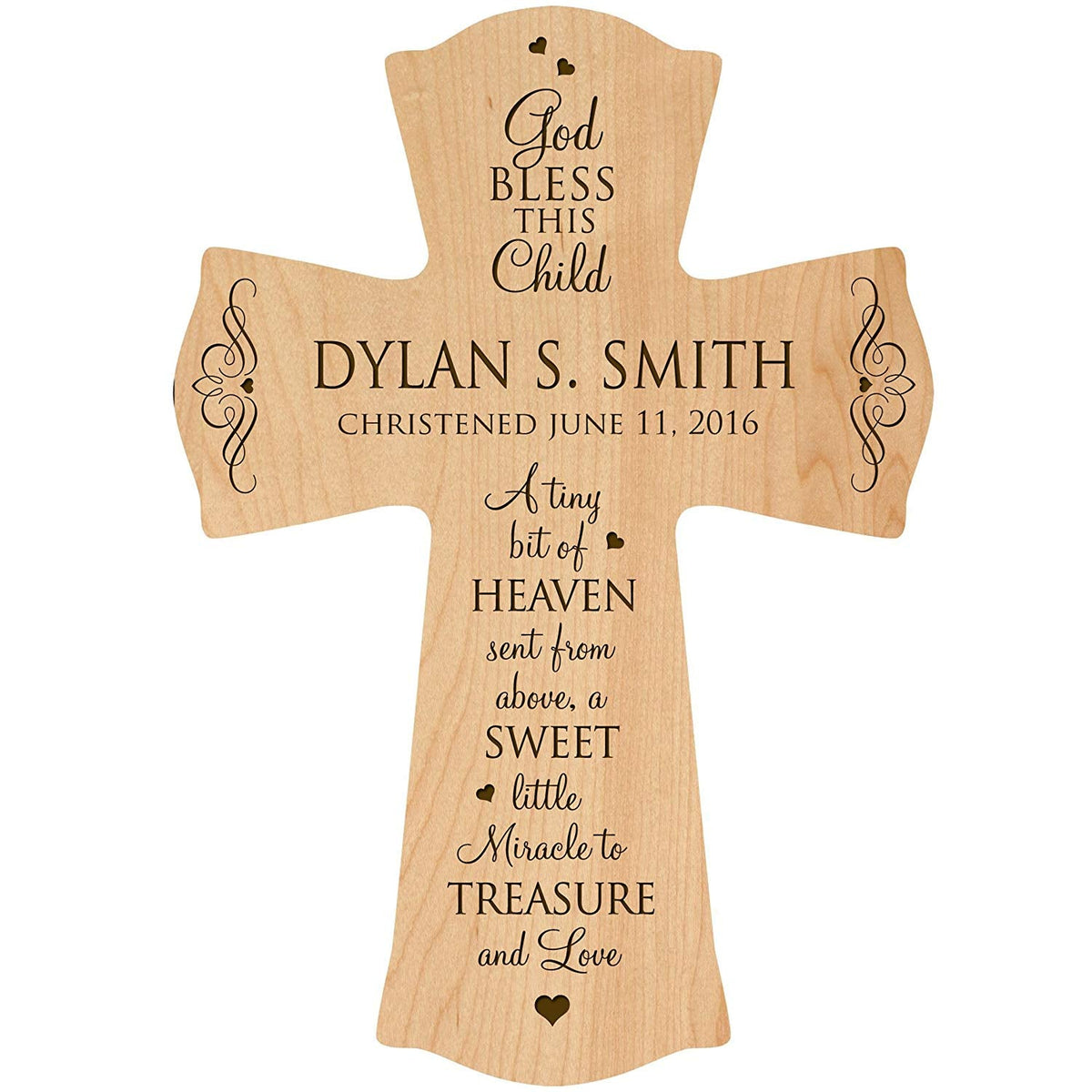 Personalized 1st Holy Communion Wall Cross - A Little Bit Of Heaven - LifeSong Milestones