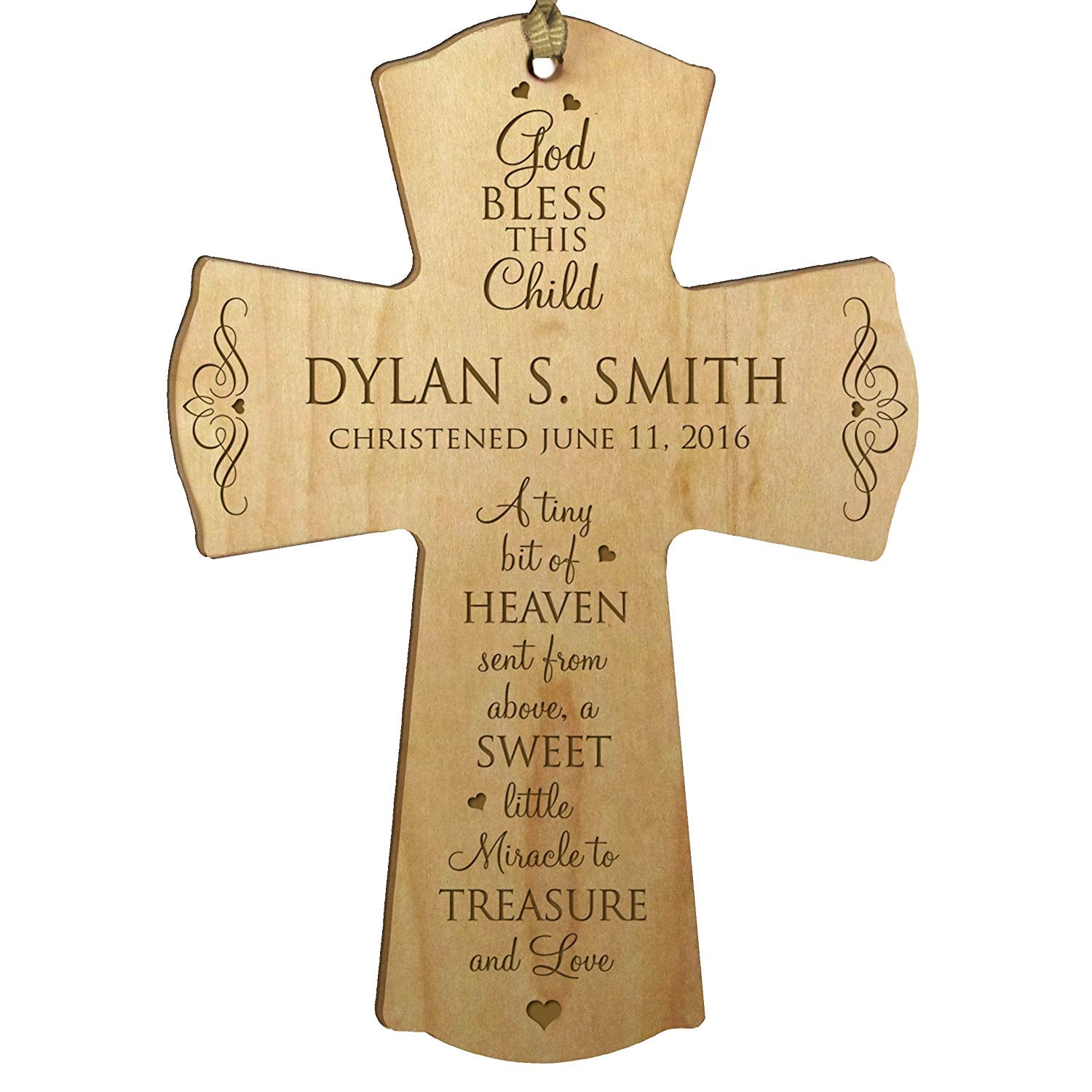 Personalized 1st Holy Communion Wall Cross - A Little Bit Of Heaven - LifeSong Milestones