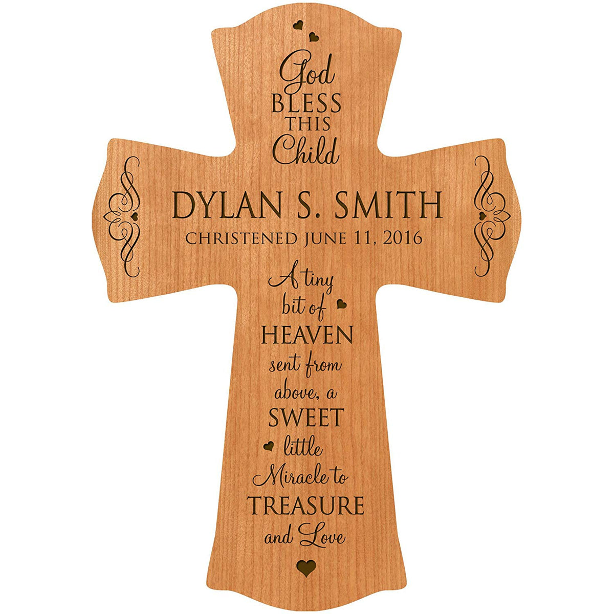 Personalized 1st Holy Communion Wall Cross - A Little Bit Of Heaven - LifeSong Milestones