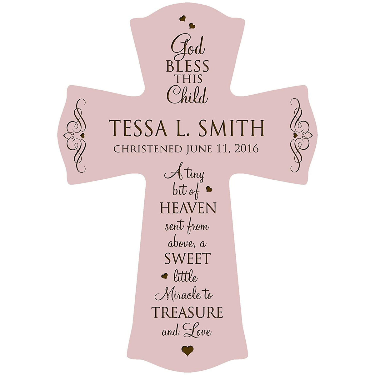Personalized 1st Holy Communion Wall Cross - A Little Bit Of Heaven - LifeSong Milestones
