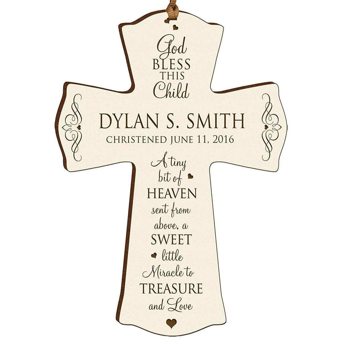 Personalized 1st Holy Communion Wall Cross - A Little Bit Of Heaven - LifeSong Milestones