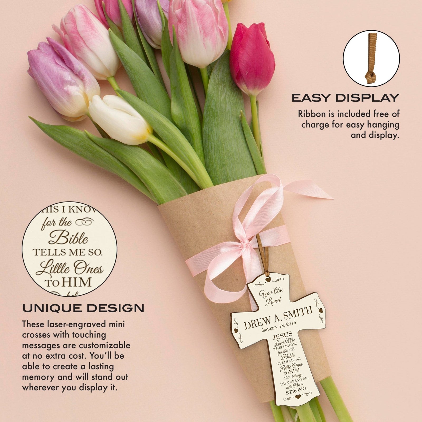 Personalized 1st Holy Communion Wall Cross - Gift From The Lord - LifeSong Milestones